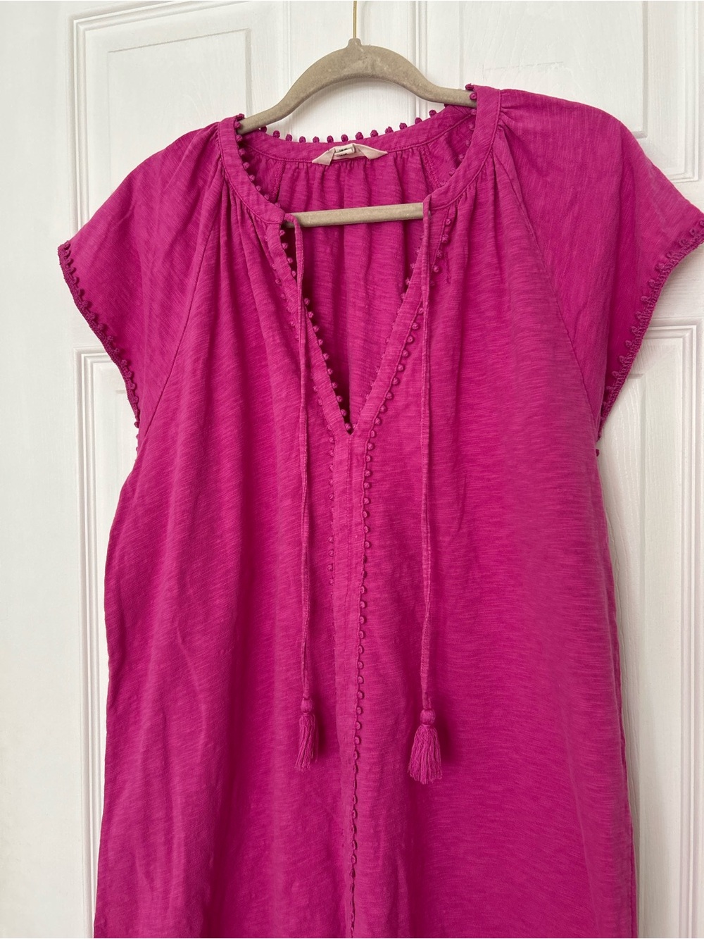 Boden Millie Pom Cotton Dress Long - Picture 5 of 14